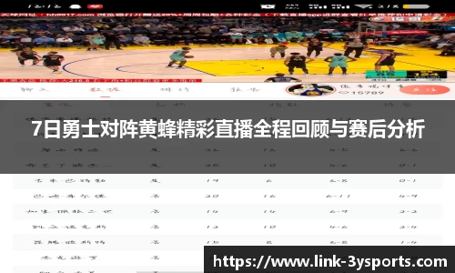 7日勇士对阵黄蜂精彩直播全程回顾与赛后分析