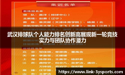 武汉排球队个人能力排名创新高展现新一轮竞技实力与团队协作潜力