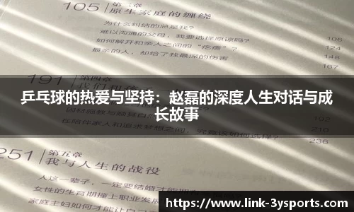 乒乓球的热爱与坚持：赵磊的深度人生对话与成长故事